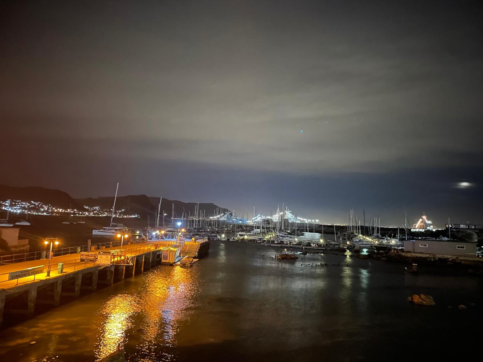 Simon's Town harbour at night