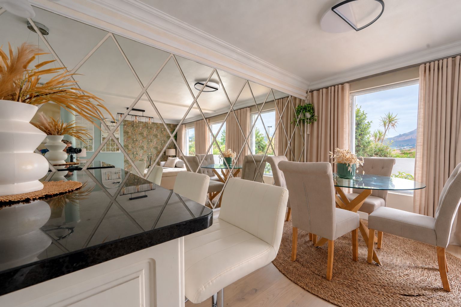 The dining area